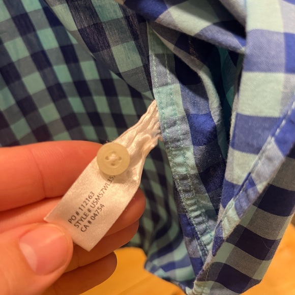 US POLO ASSN. blue check long sleeve button down shirt mens Large - Picture 8 of 11